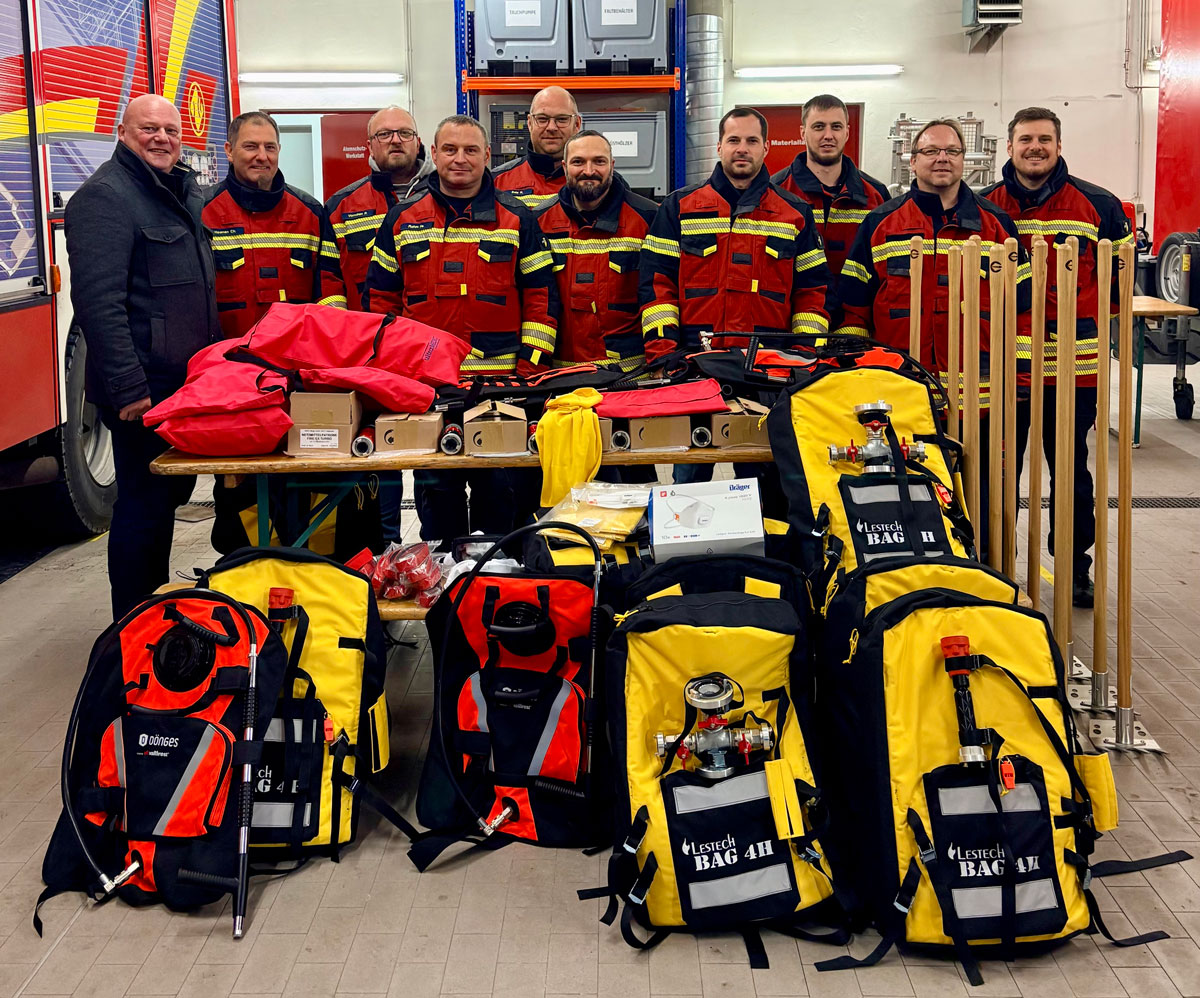 Neues Waldbrandequipment für die Feuerwehren in Bischofsheim